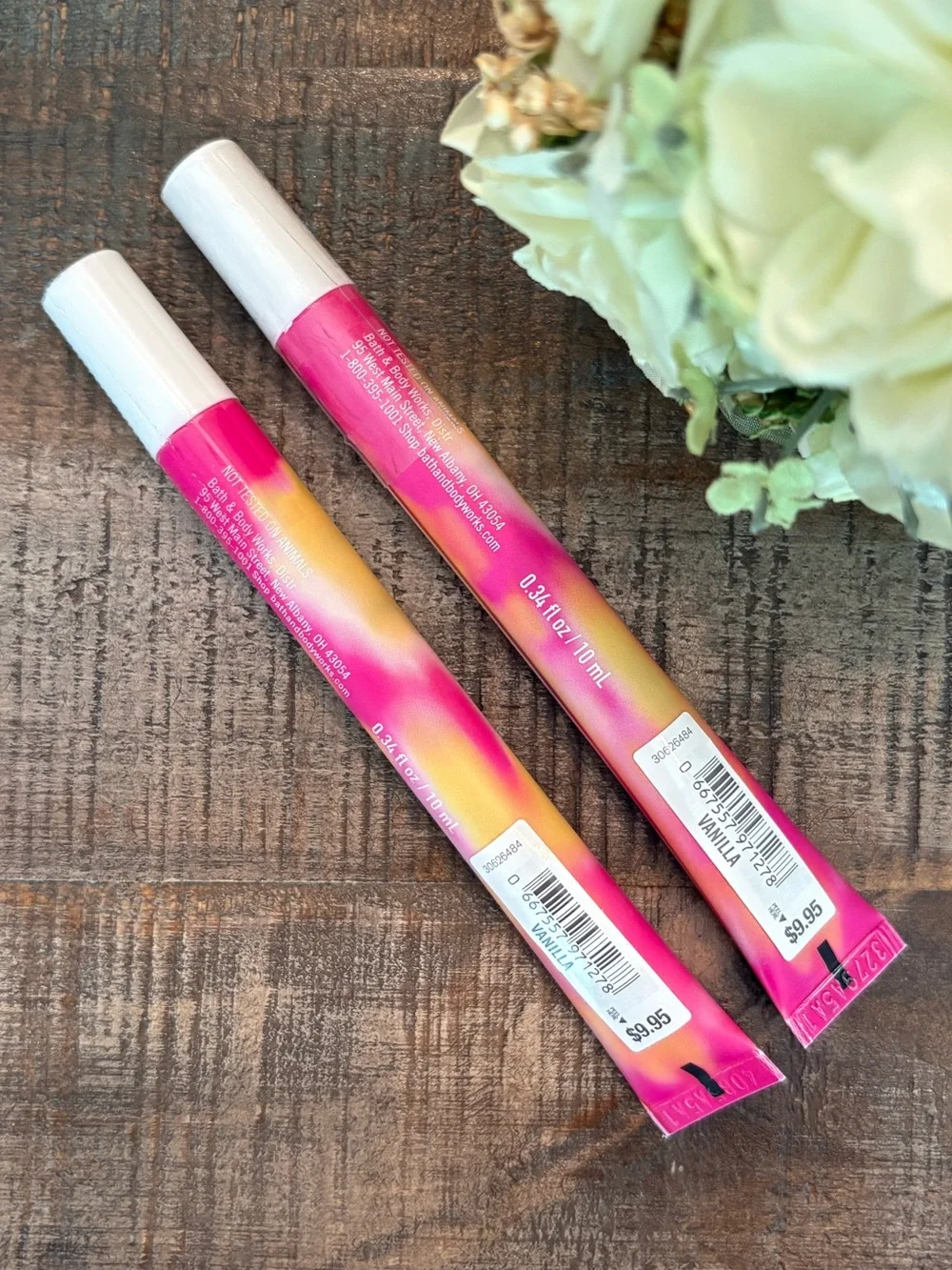 NEW Bath & Body Works HAPPY BIRTHDAY Flavor Burst LIP GLOSS Vanilla DUO!